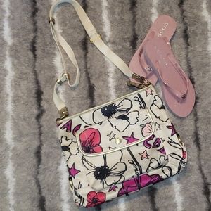 Coach Kyra Poppy Floral Satinn Crossbody Purse